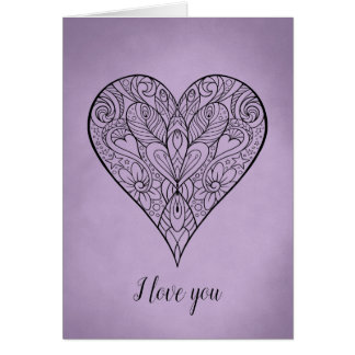 Beautiful Mandala Heart I love you