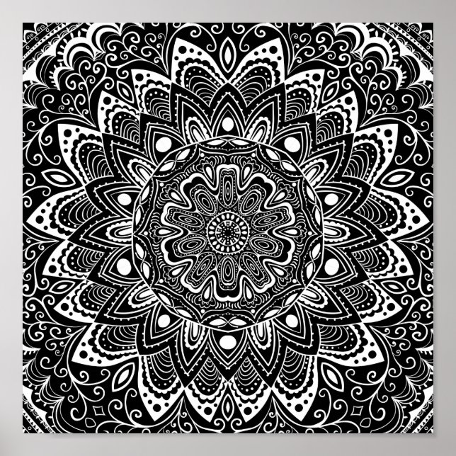 Beautiful Mandala Pattern Poster (Front)
