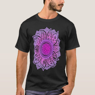 Beautiful Mandala Sunflower Spiritual Yoga Meditat T-Shirt