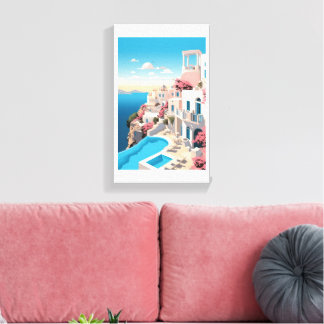 beautiful marakech paint stretched canvas print