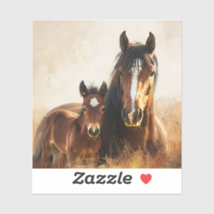 Beautiful Mare and Foal Painting