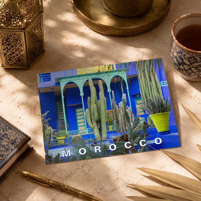 Beautiful Marrakesh Majorelle Garden Architecture  Postcard (Creator Uploaded)
