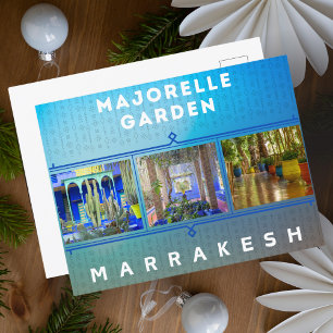 Beautiful Marrakesh Majorelle Garden Architecture  Postcard