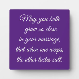 Beautiful Marriage Saying Tabletop Plaque