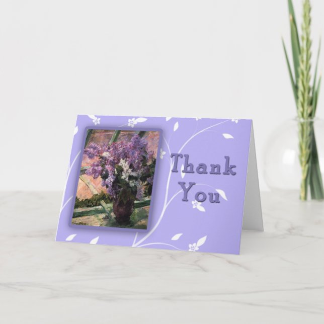 Beautiful Mary Cassat Lilacs Thank You Cards (Front)