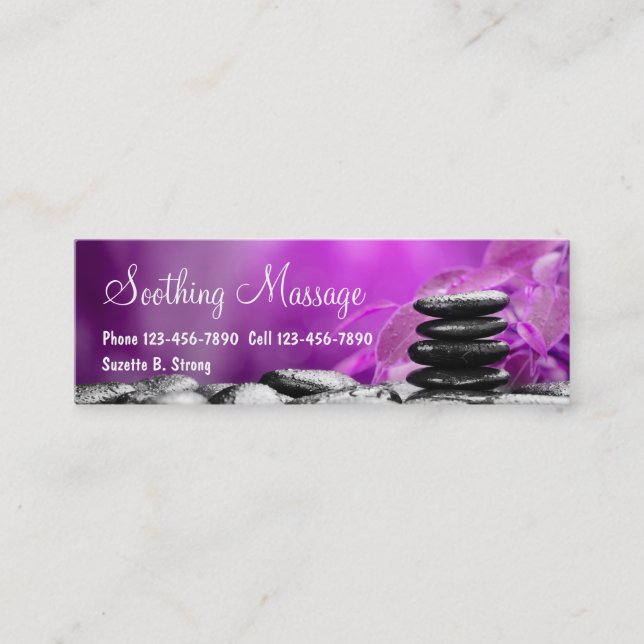 Beautiful Massage Mini Business Cards (Front)