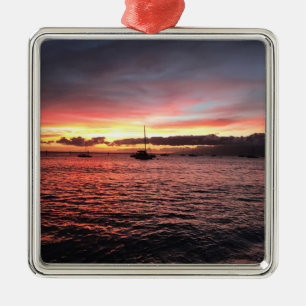 Beautiful Maui Hawaii vacation sunset. Metal Tree Decoration