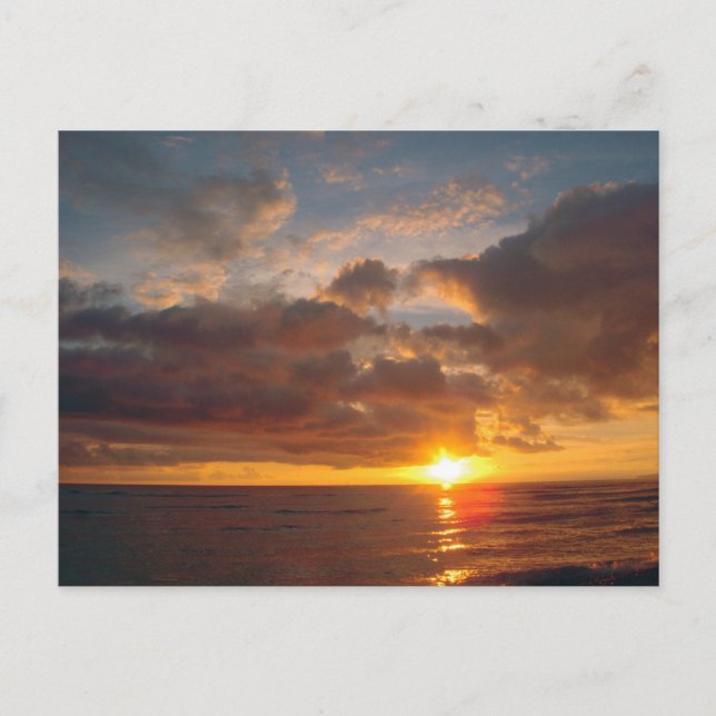 Beautiful Maui Sunset Postcard (Front)