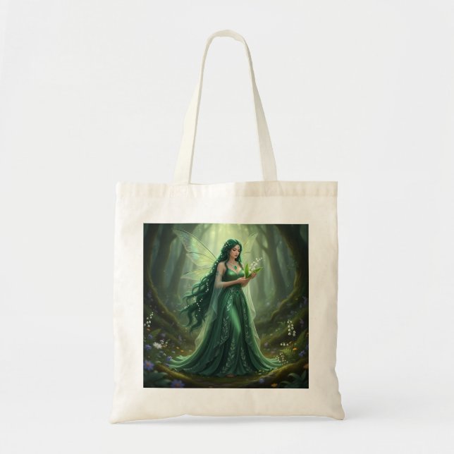 Beautiful May Emerald Fairy Tote Bag (Front)