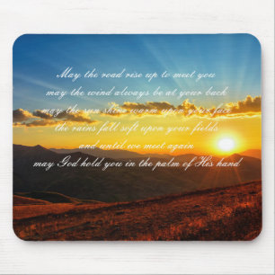 Beautiful "May the road rise up to meet you" poem Mouse Mat