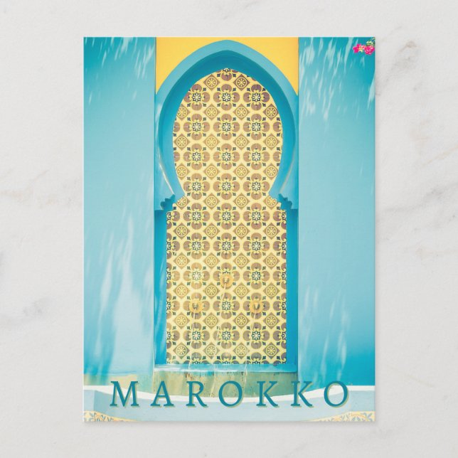 Beautiful Medina Marokko Door in Marrakech Postcard (Front)