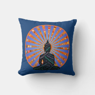 Beautiful Meditation Disc with Buddha Silhouette Cushion