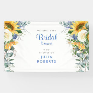 Beautiful Mediterranean Floral Bridal Shower  Banner