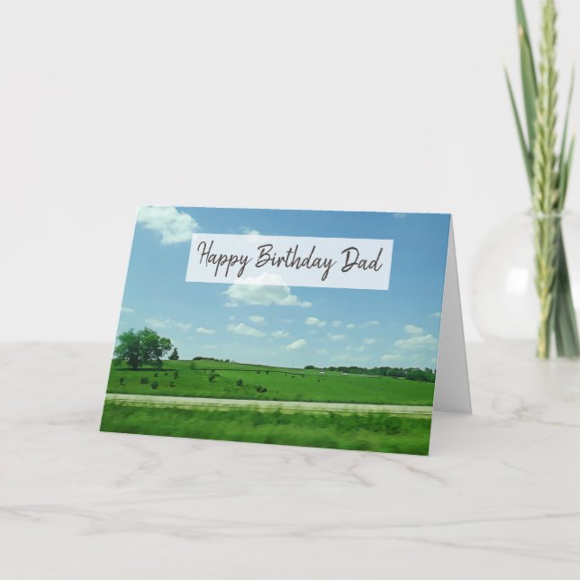 Beautiful Medwest  Landscape Photo Birthday Card (Front)
