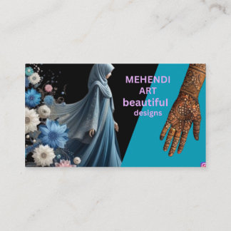 Beautiful Mehendi Art Design  Business Card