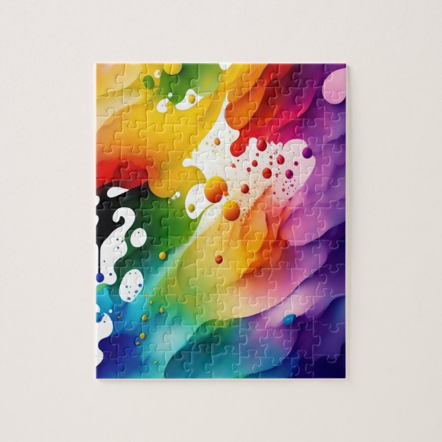 Beautiful Melting Colours Splash Abstract Jigsaw Puzzle (Vertical)