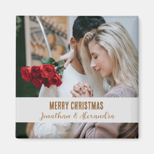 Beautiful memorial couple photo Holiday gifts Xmas Magnet