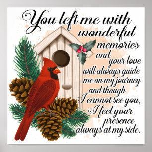 Beautiful Memorial/Inspirational Cardinal Poster