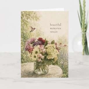 Beautiful Memories Remain Watercolor Sympathy Card