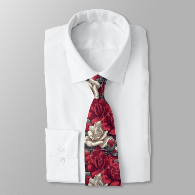 Beautiful Mens Fashion Gardenias Tie (Tied)