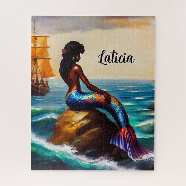 Beautiful Mermaid and the Sea Jigsaw Puzzle (Vertical)