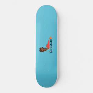Beautiful Mermaid (Black Girl) (African-American) Skateboard