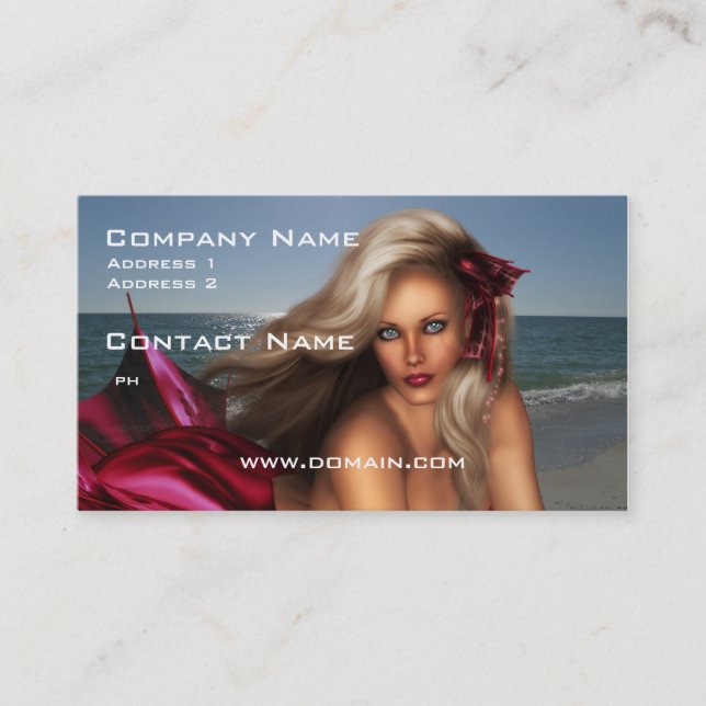 Beautiful Mermaid Business Card (Front)