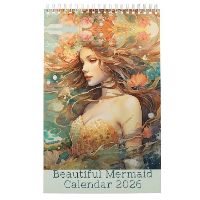 Beautiful Mermaid Calendar 2025, Mermaid (Cover)