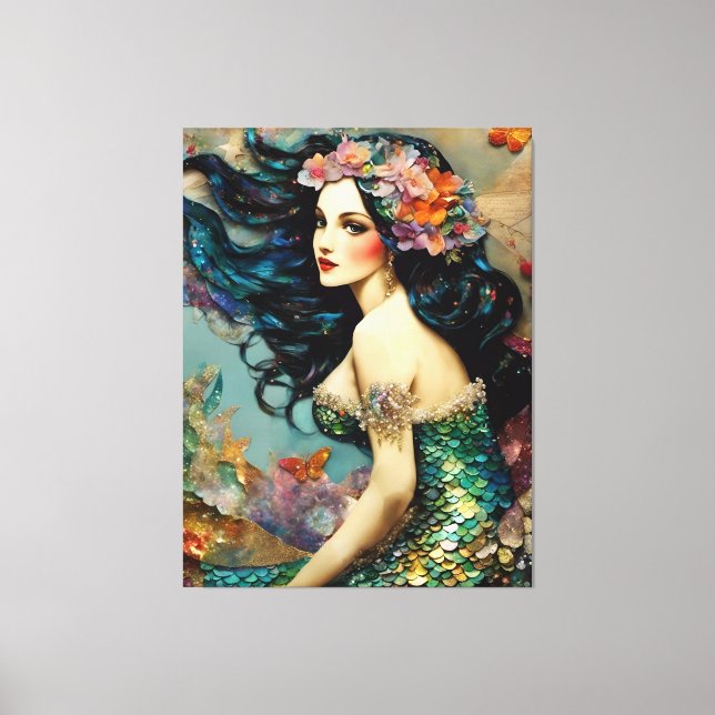 Beautiful Mermaid Canvas Print (Front)
