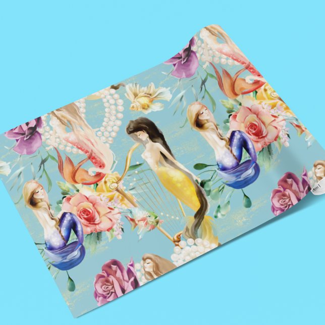 Beautiful Mermaid Colourful Wrapping Paper (Creator Uploaded)