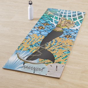 Beautiful Mermaid Girl Yoga Mat