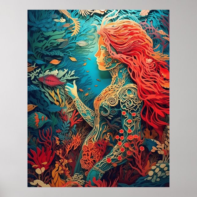 Beautiful mermaid  poster (Front)