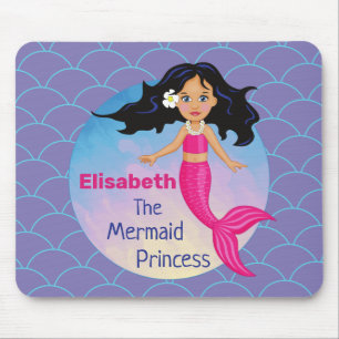 Beautiful Mermaid Princess Under the Sea For Girls Mouse Mat