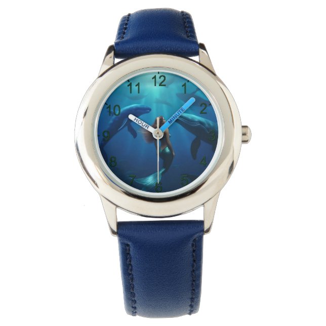 Beautiful Mermaid Swimming With Humpback Whales, Watch (Front)
