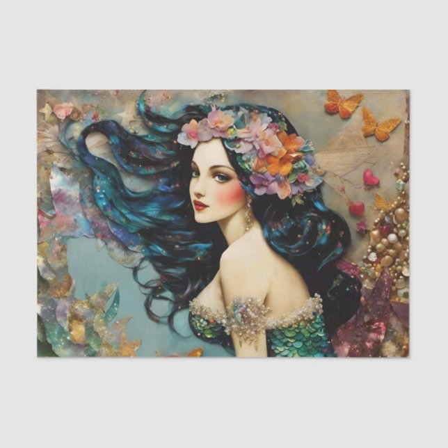 Beautiful Mermaid Tissue Paper (Front)