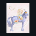 Beautiful Mermaid with Baby Child Unicorn Postcard<br><div class="desc">This design was created through digital art. It may be personalised by clicking the customise button and changing the colour, adding a name, initials or your favourite words. Contact me at colorflowcreations@gmail.com if you with to have this design on another product. Purchase my original abstract acrylic painting for sale at...</div>