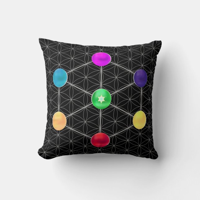 Beautiful Metatron's Cube Cushion (Front)