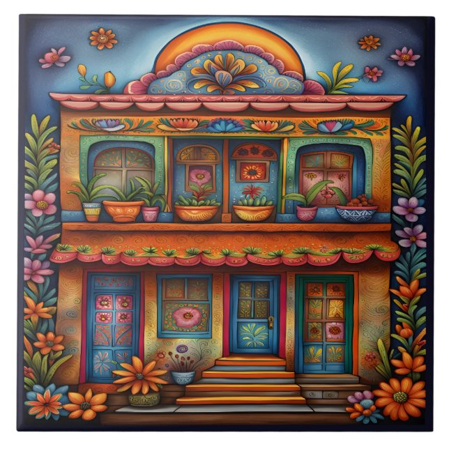 Beautiful Mexican Art Tile (Front)