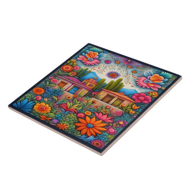 Beautiful Mexican Art Tile (Side)