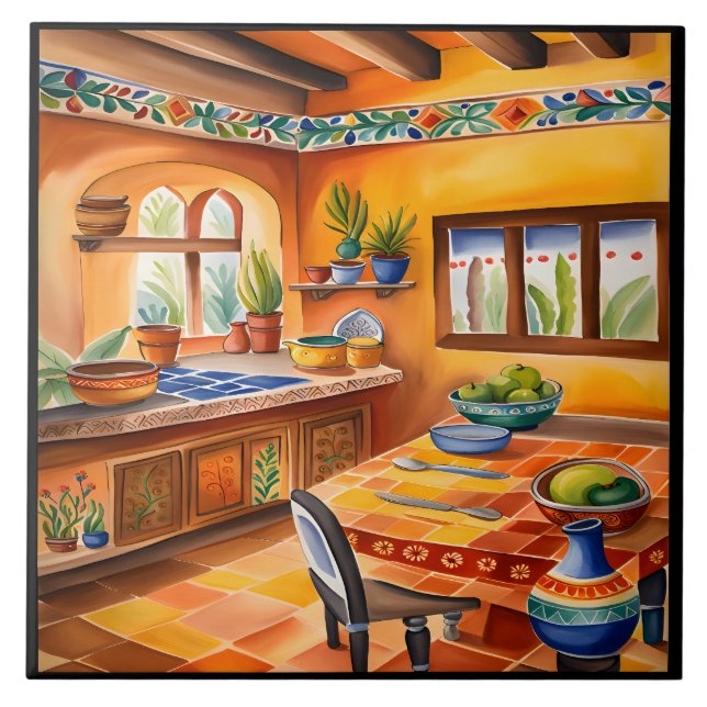 Beautiful Mexican Art Tile (Front)