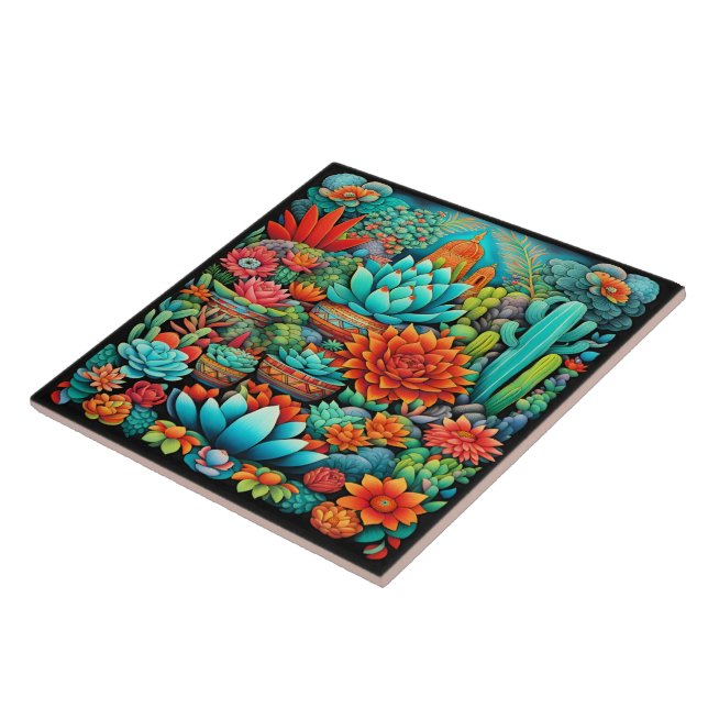 Beautiful Mexican Art Tile (Side)