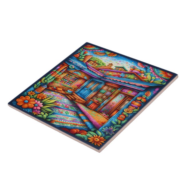 Beautiful Mexican Art Tile (Side)