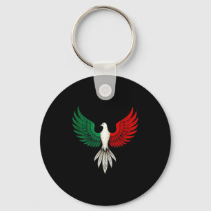 Beautiful Mexican Flag Dove Patriotic Peace Bird A Key Ring