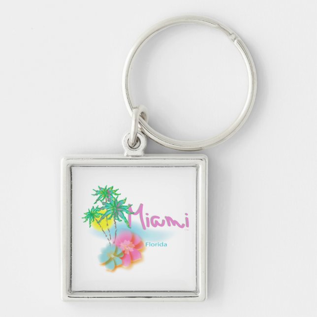 Beautiful Miami Florida Key Ring (Front)