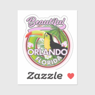 Beautiful Miami Orlando travel logo