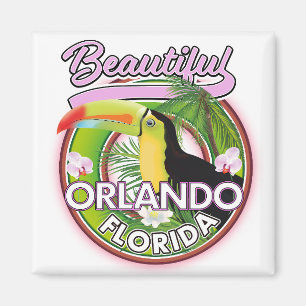  Beautiful Miami Orlando travel logo Magnet