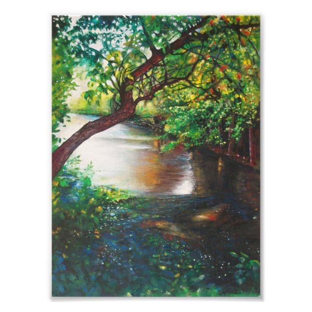 Beautiful Michigan  River Painting Photo Print (Front)