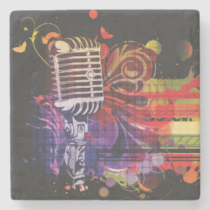 Beautiful Microphone Stone Coaster