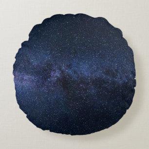 Beautiful Milky Way Round Pillow for Starry Nights