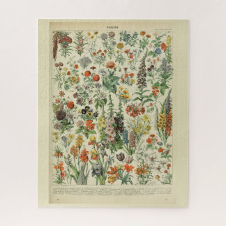 Beautiful Millot Fleur Illistration Print Jigsaw Puzzle